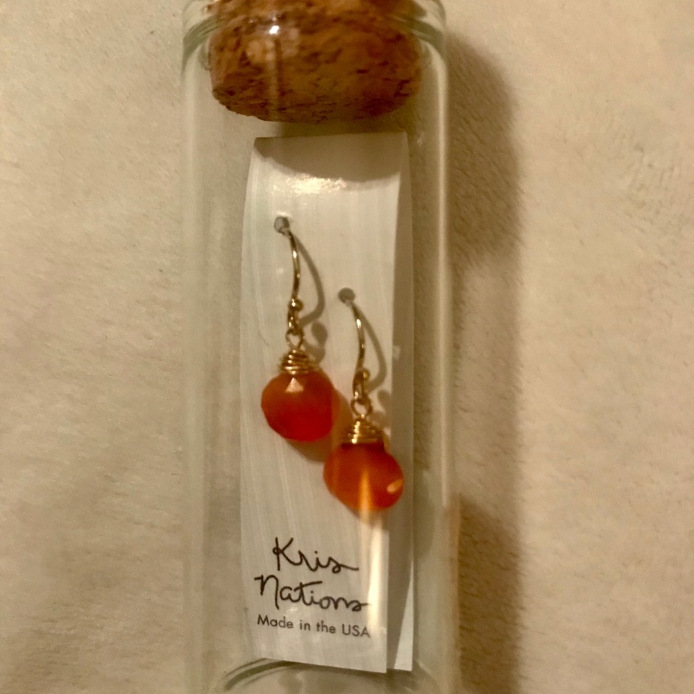 Kris Nations Camelias Gold Earrings